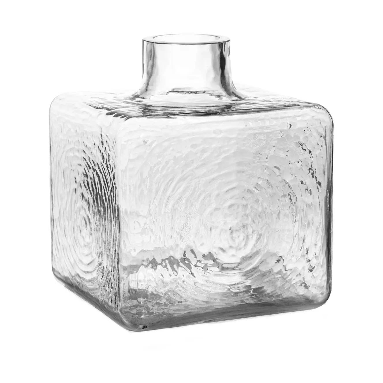 Cube Vase, Klar, 23×20×20 cm Fogia