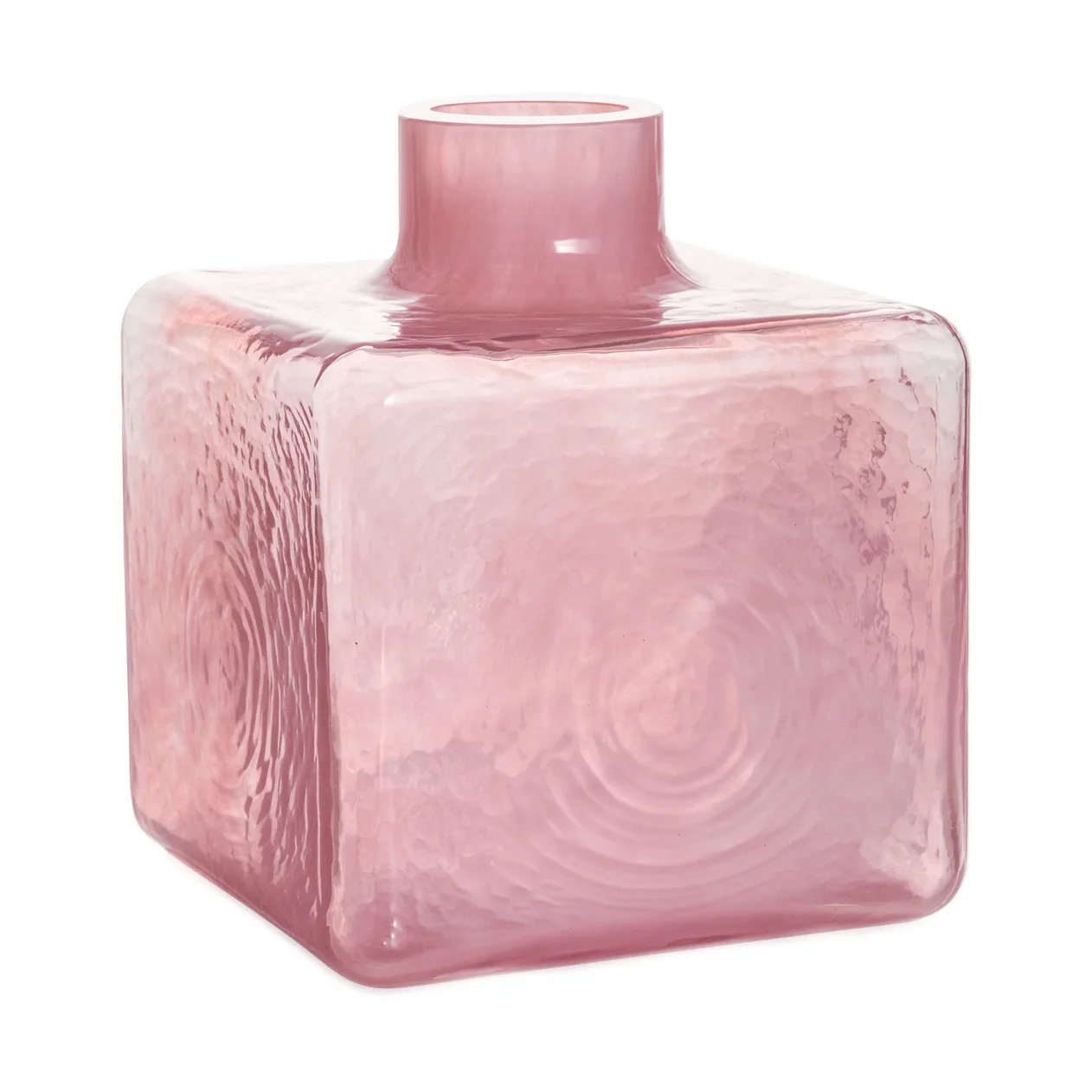 Cube Vase, Rosa, 23x20x20 cm Fogia
