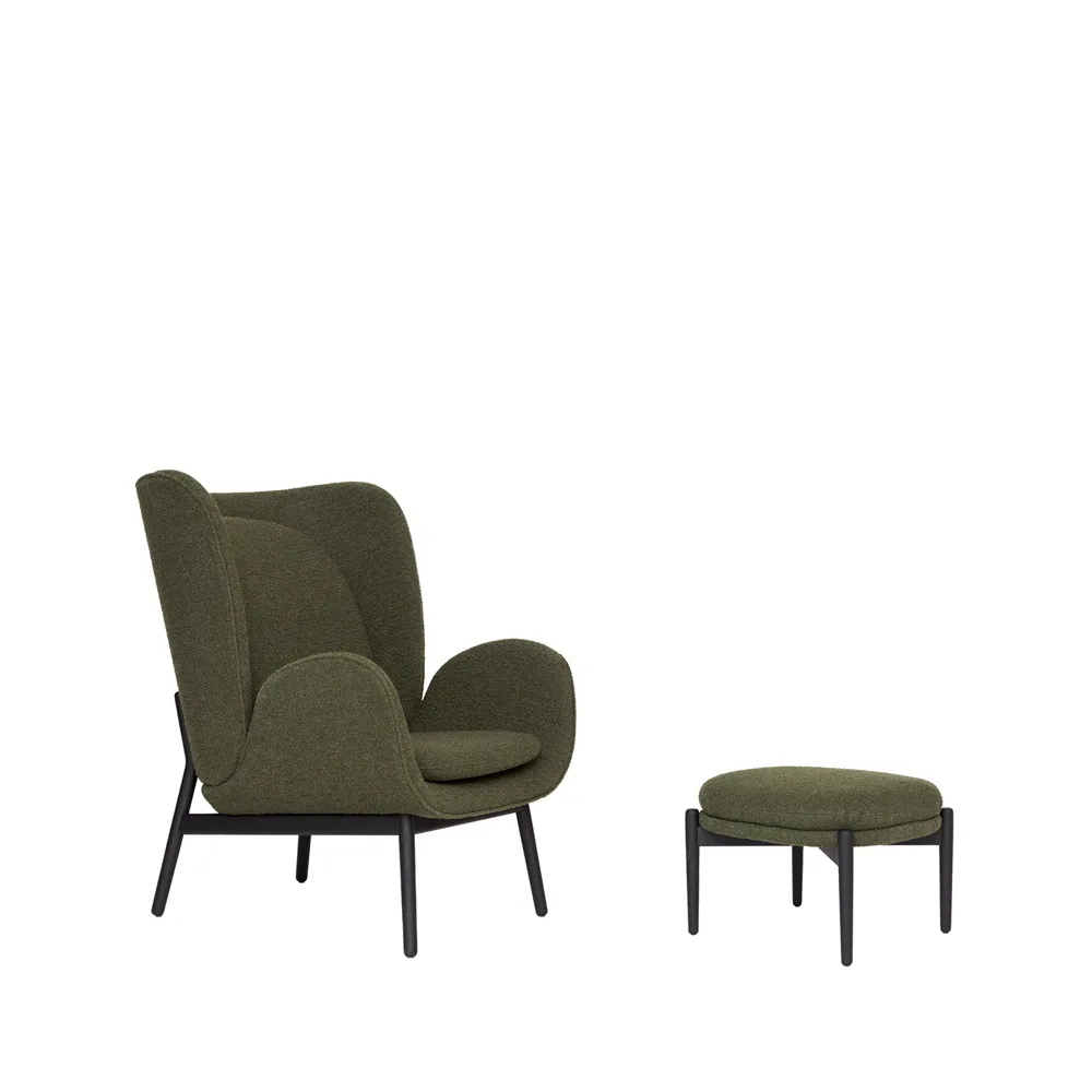 Embrace Large Sessel, Tyg Barnum pine 9-schwarz gebeizt Fogia