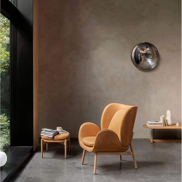 Embrace Small Sessel Eichenbein, Stoff Barnum pine 9, schwarz gebeizt Fogia