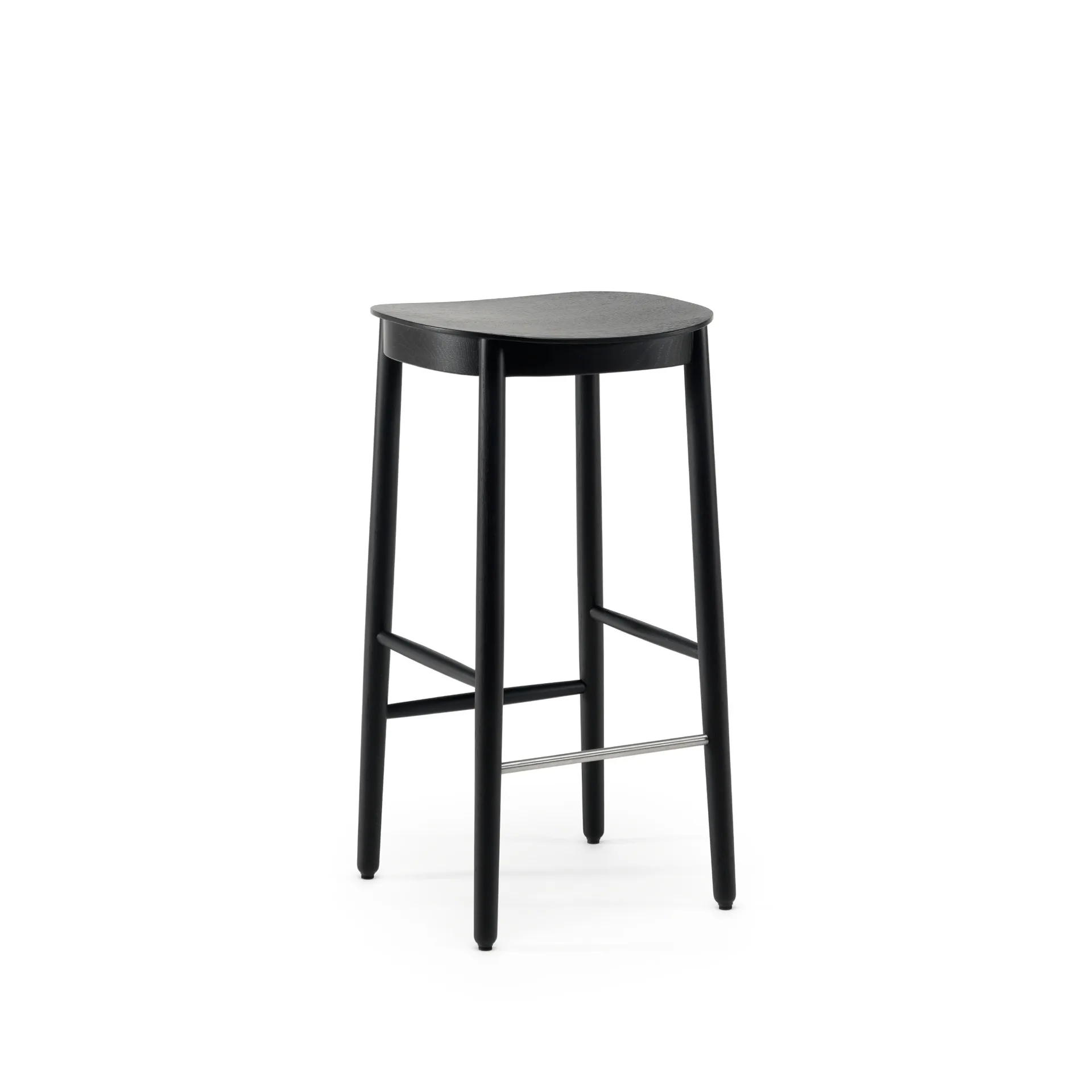 Figurine Hocker, Eiche schwarz gebeizt, hoch Fogia