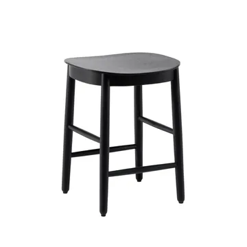 Figurine Hocker - Eiche schwarz gebeizt, niedrig - Fogia