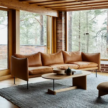 Koku Couchtisch hoch Ø80 cm - Lackierte Eiche - Fogia