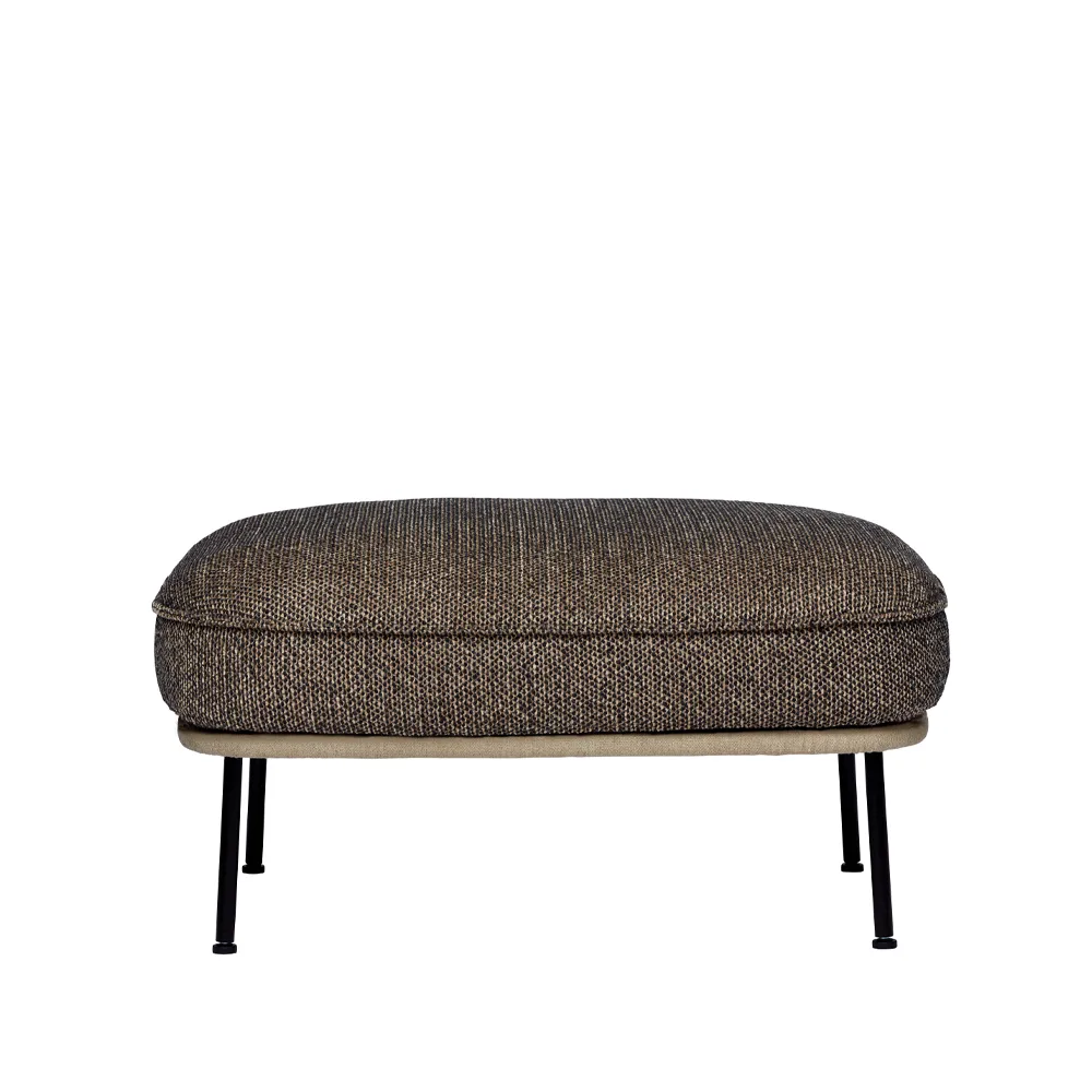 Lyra Fußbank, Stoff braun Fogia