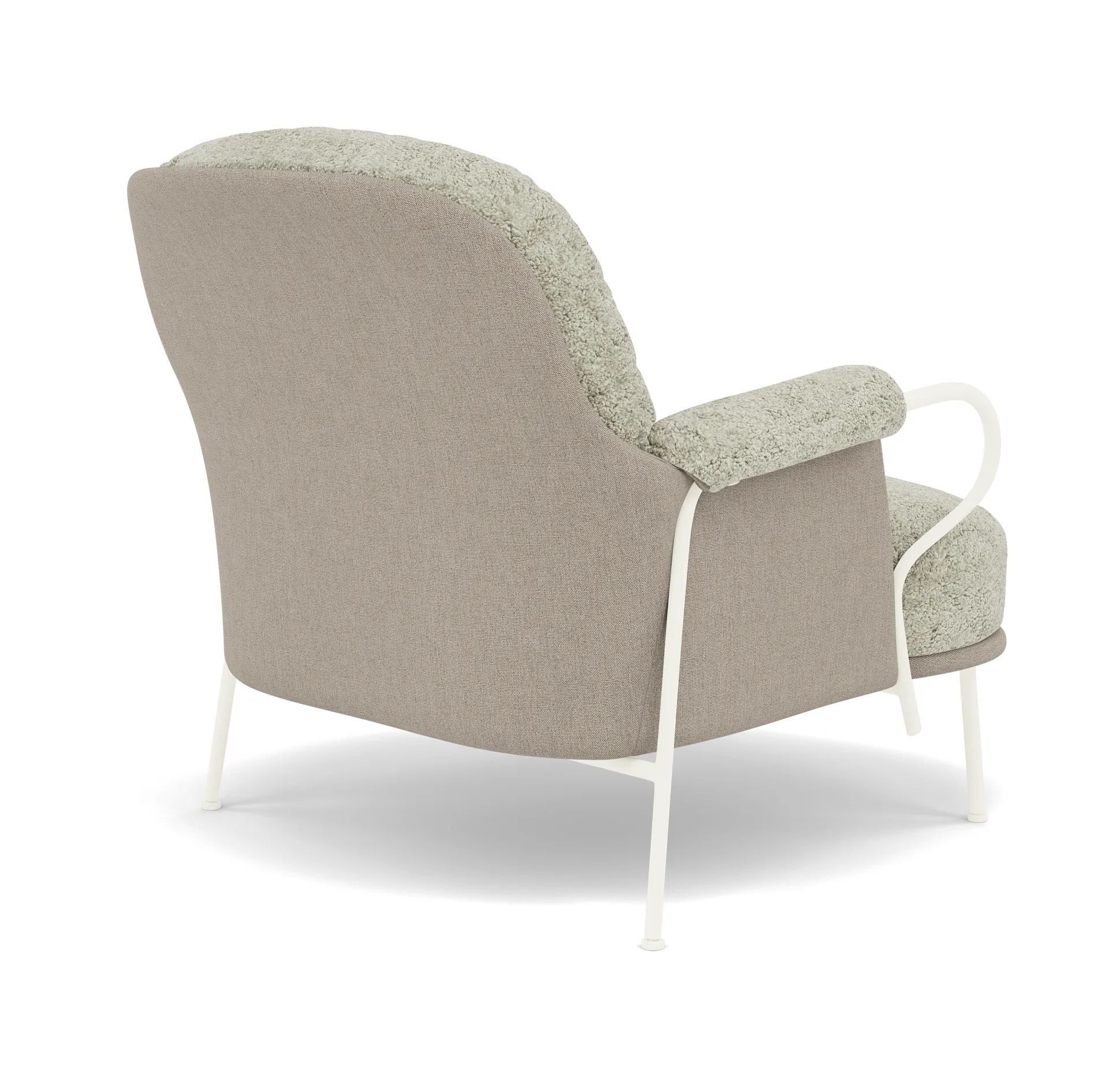 Lyra Loungesessel, Fell Mohawi-RAL1013 Fogia