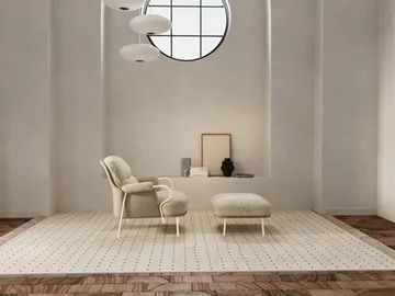 Lyra Loungesessel - Fell Mohawi-RAL1013 - Fogia