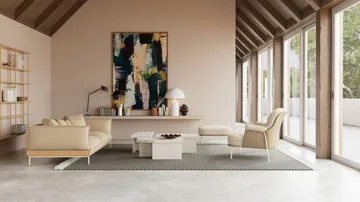 Lyra Loungesessel - Fell Mohawi-RAL1013 - Fogia