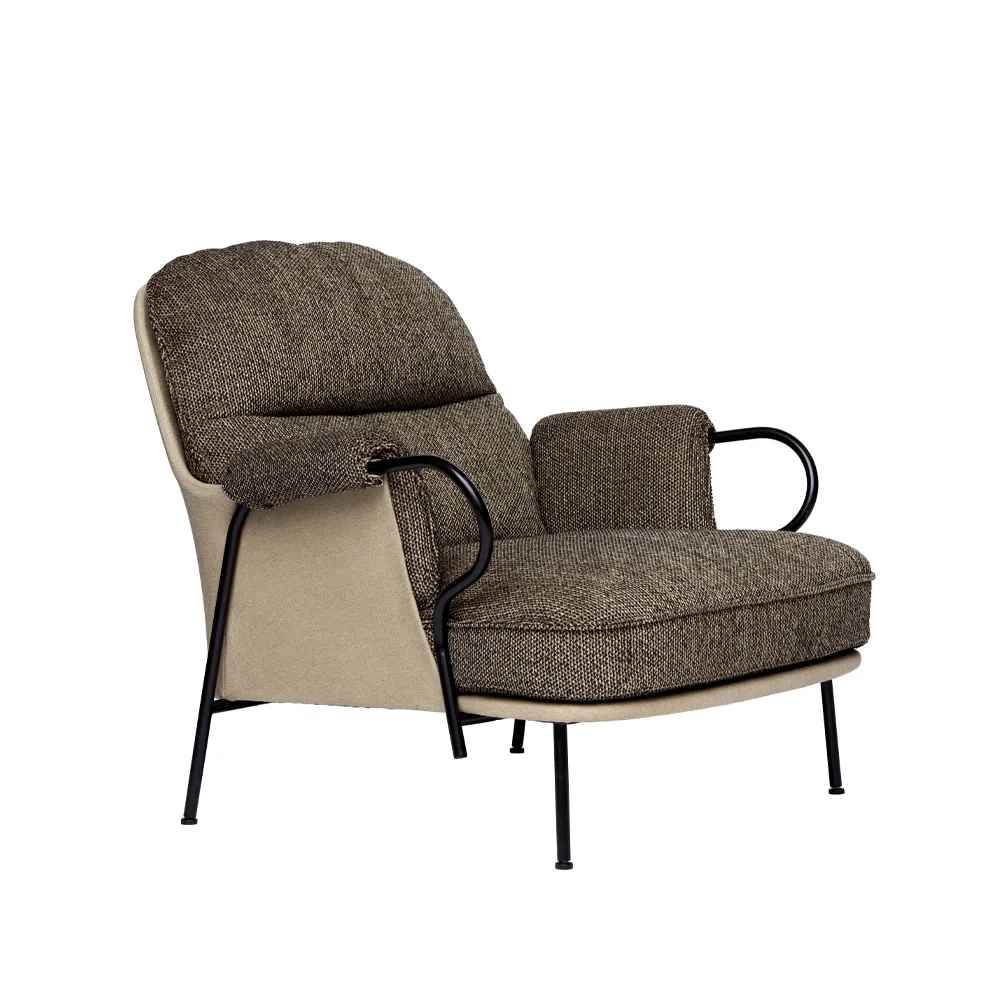 Lyra Loungesessel, Stoff brown Fogia