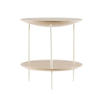 Pastille Tisch - Eiche lackiert, stativ in Perlgrau - Fogia