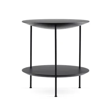 Pastille Tisch - Eiche schwarz gebeizt, schwarzes Gestell - Fogia