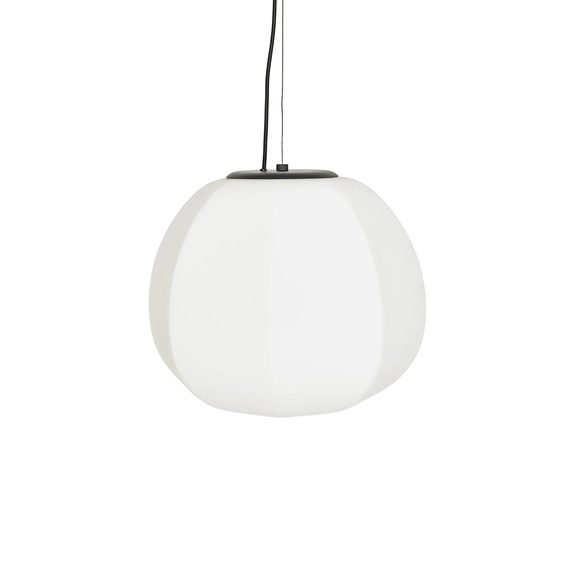 Persimon Pendel, weiße Opalglas, groß Fogia