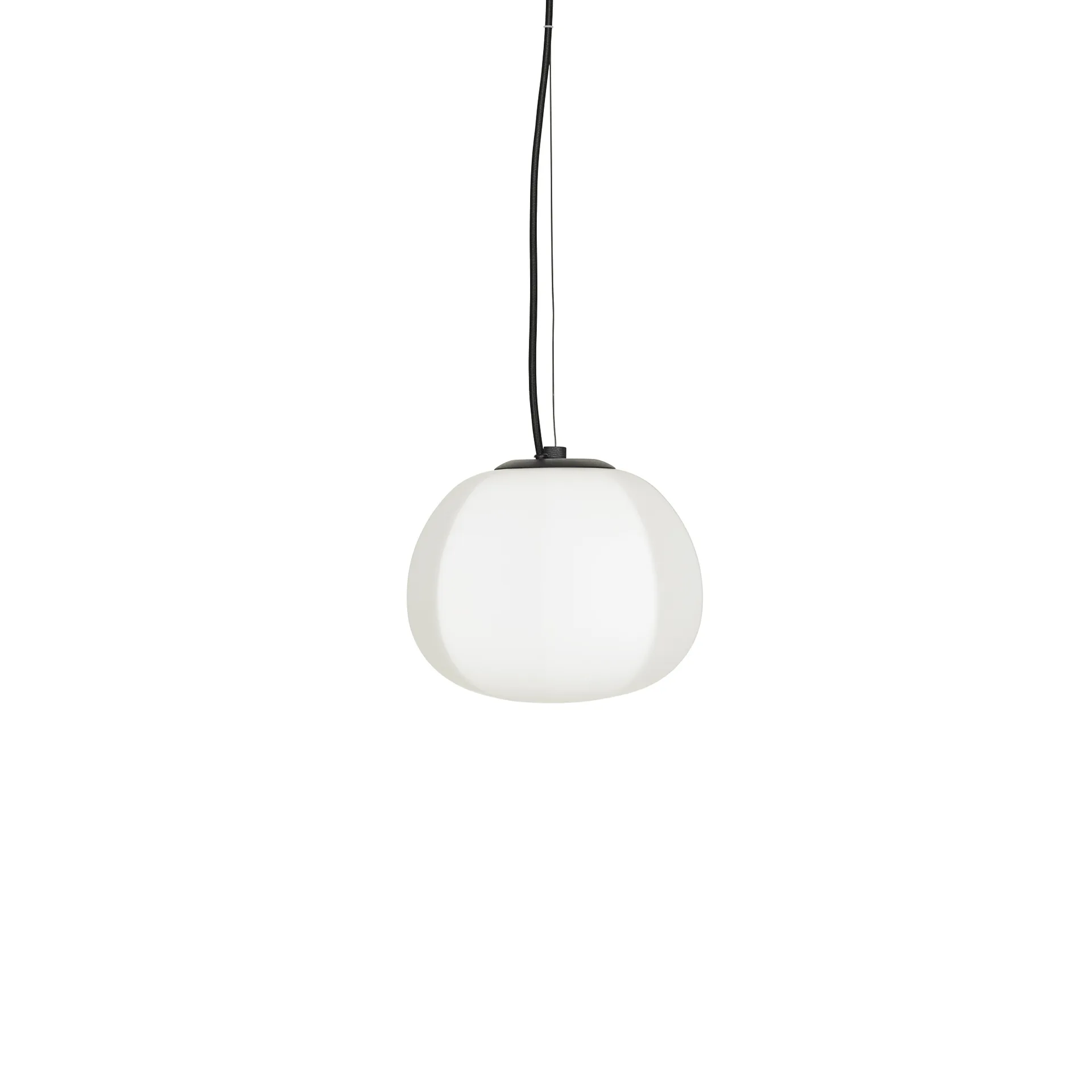 Persimon Pendel, weiße Opalglas, klein Fogia