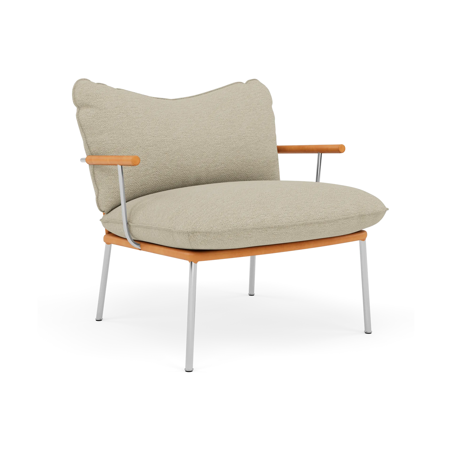 Pico Sessel, Vintage Cognac-Barnum 2-polished stainless steel Fogia