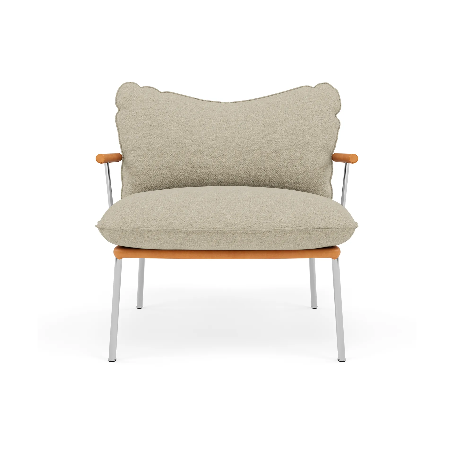 Pico Sessel, Vintage Cognac-Barnum 2-polished stainless steel Fogia