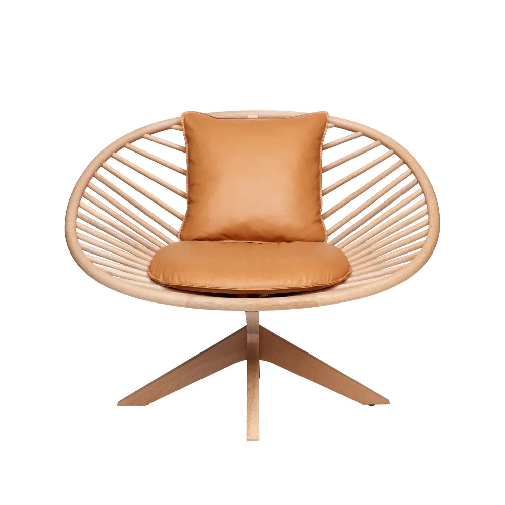 Superstructure Sessel, elmotique 43024 cognac-lackierte Esche Fogia