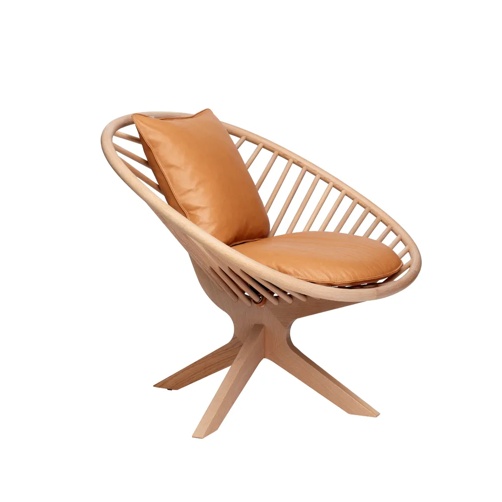 Superstructure Sessel, elmotique 43024 cognac-lackierte Esche Fogia