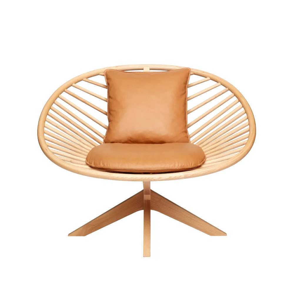 Superstructure Sessel, elmotique 43024 cognac-lackierte Esche Fogia