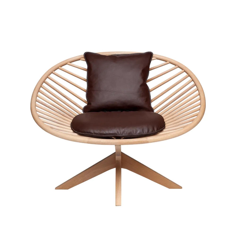 Superstructure Sessel, elmotique 93957 dunkelbraun-lackierte Esche Fogia