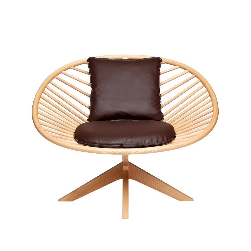 Superstructure Sessel, elmotique 93957 dunkelbraun-lackierte Esche Fogia