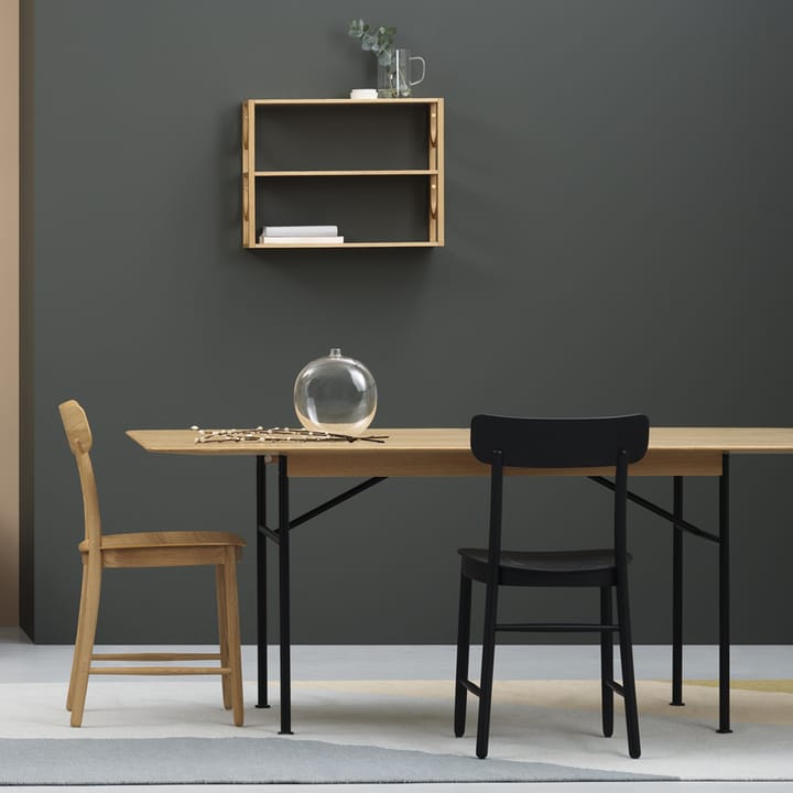 Supper Esstisch, Eiche Klarlack-2 Einlegeplatten 50 cm Fogia