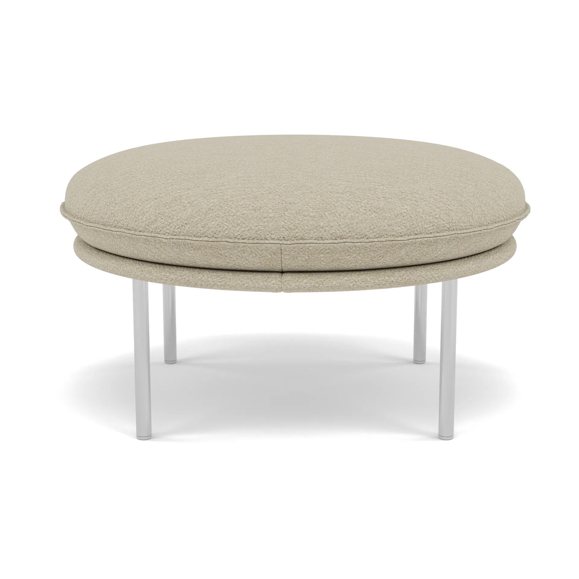 Tiki-Fußhocker, Barnum 2-teilig-polished stainless steel Fogia