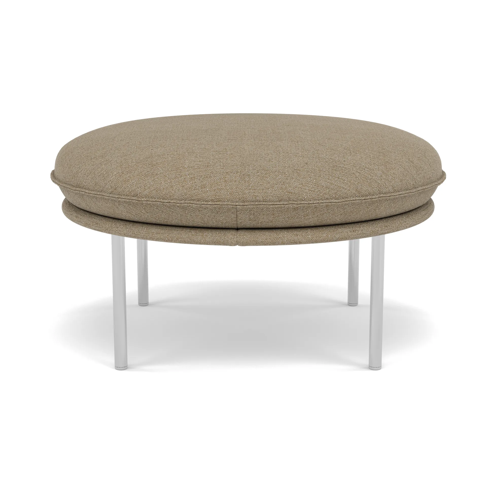 Tiki-Fußhocker, Ecriture 0240-polished stainless steel Fogia