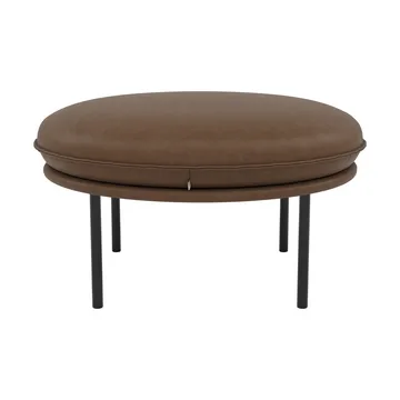 Tiki-Fußhocker - Vintage Tabacco-schwarz Stahlbein - Fogia