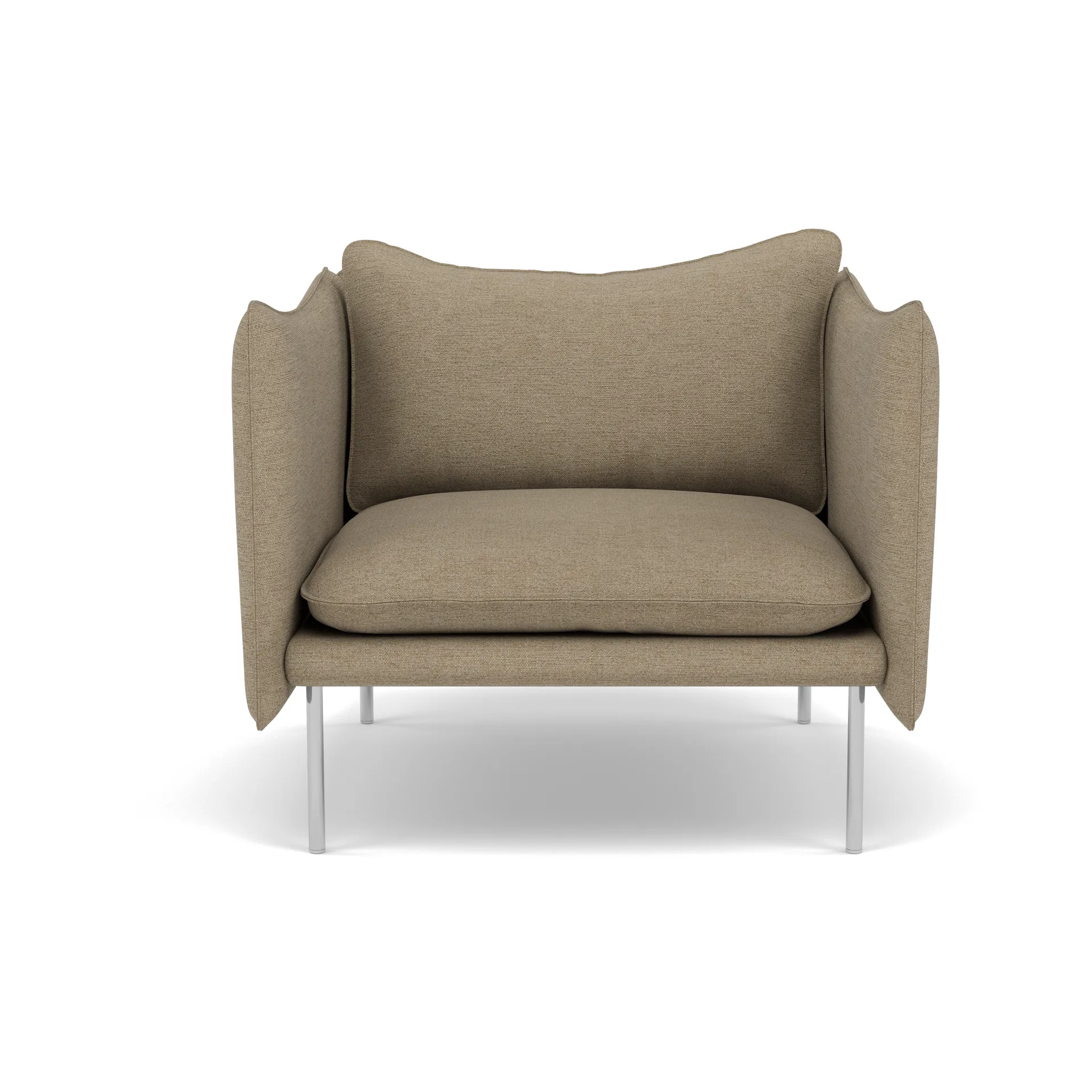 Tiki Sessel, Ecriture 0240-polished stainless steel Fogia