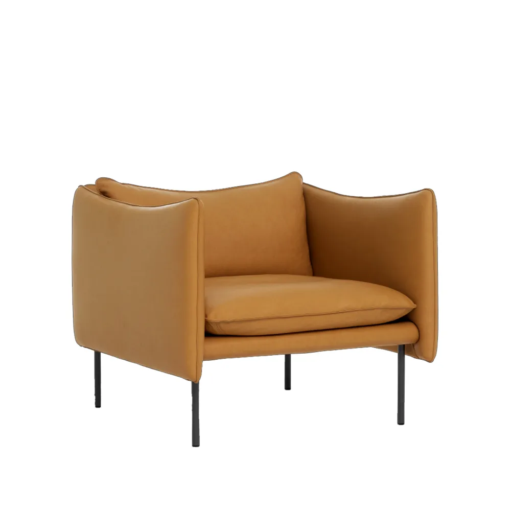 Tiki Sessel, Elmotique43807 cognac-schwarzgrau Bein Fogia