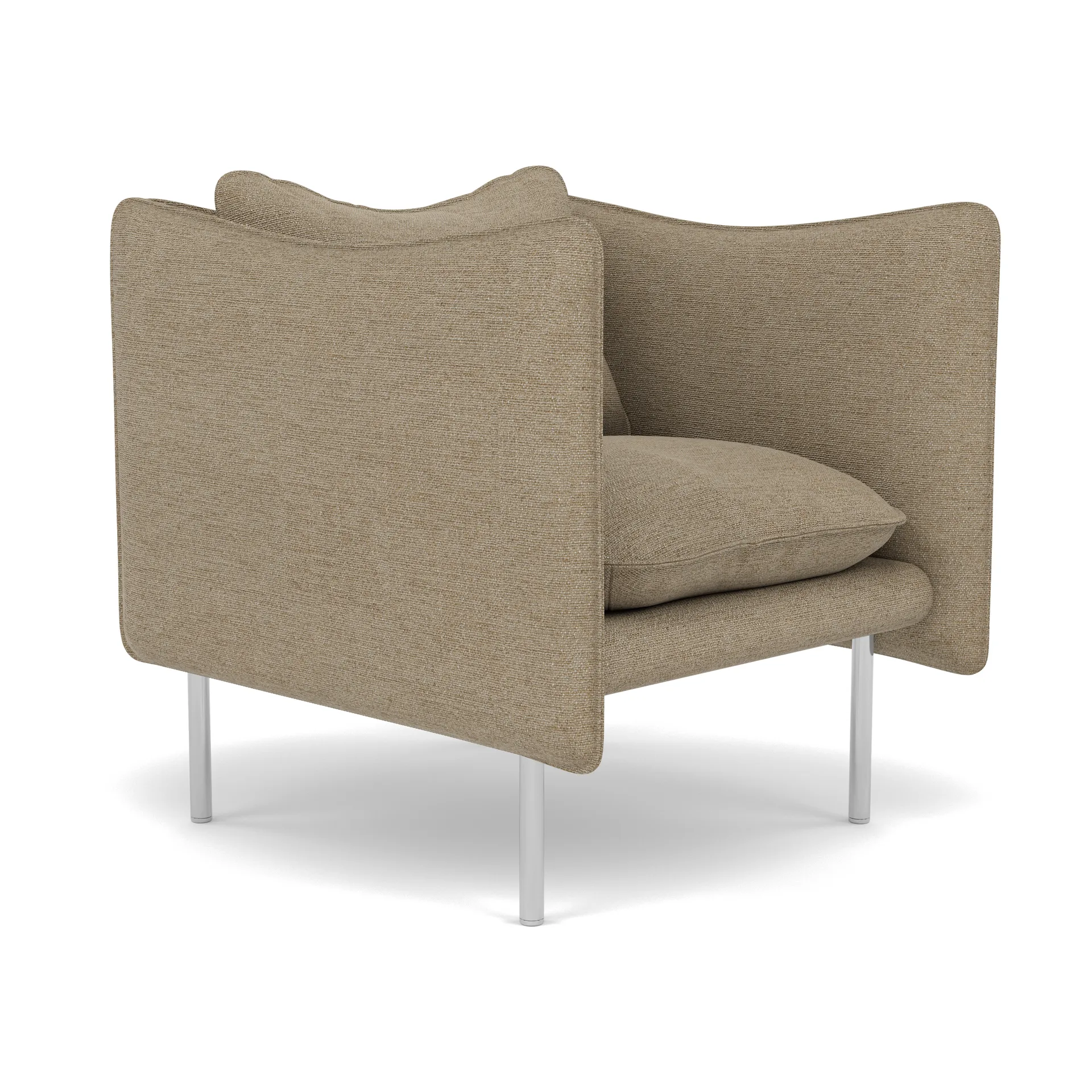 Tiki Sessel Small, Ecriture 0240-polished stainless steel Fogia