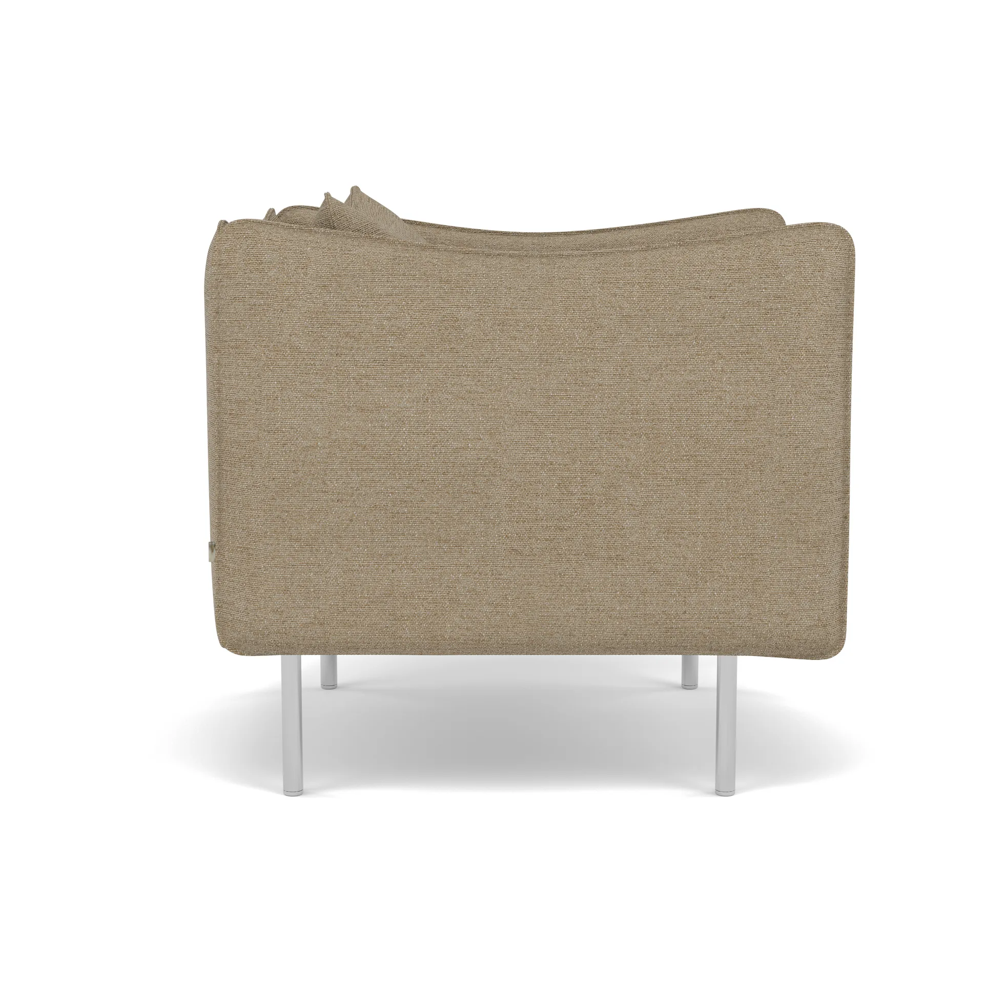 Tiki Sessel Small, Ecriture 0240-polished stainless steel Fogia