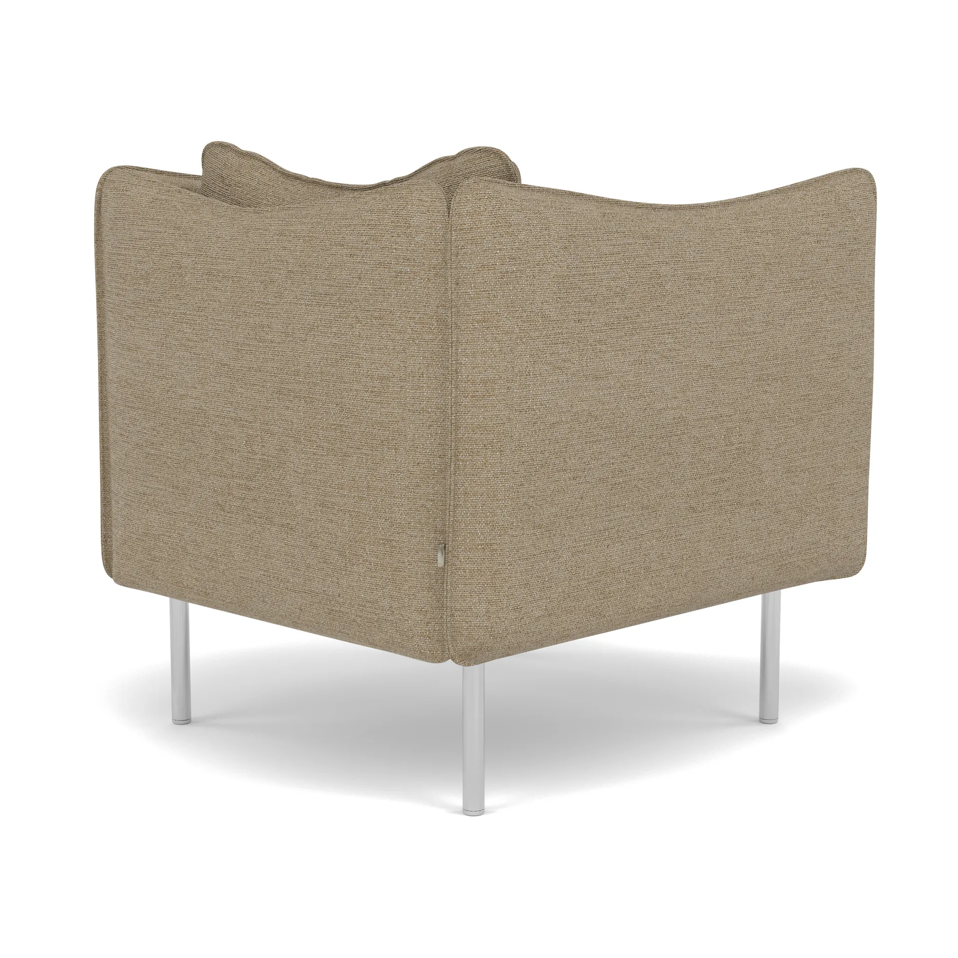 Tiki Sessel Small, Ecriture 0240-polished stainless steel Fogia