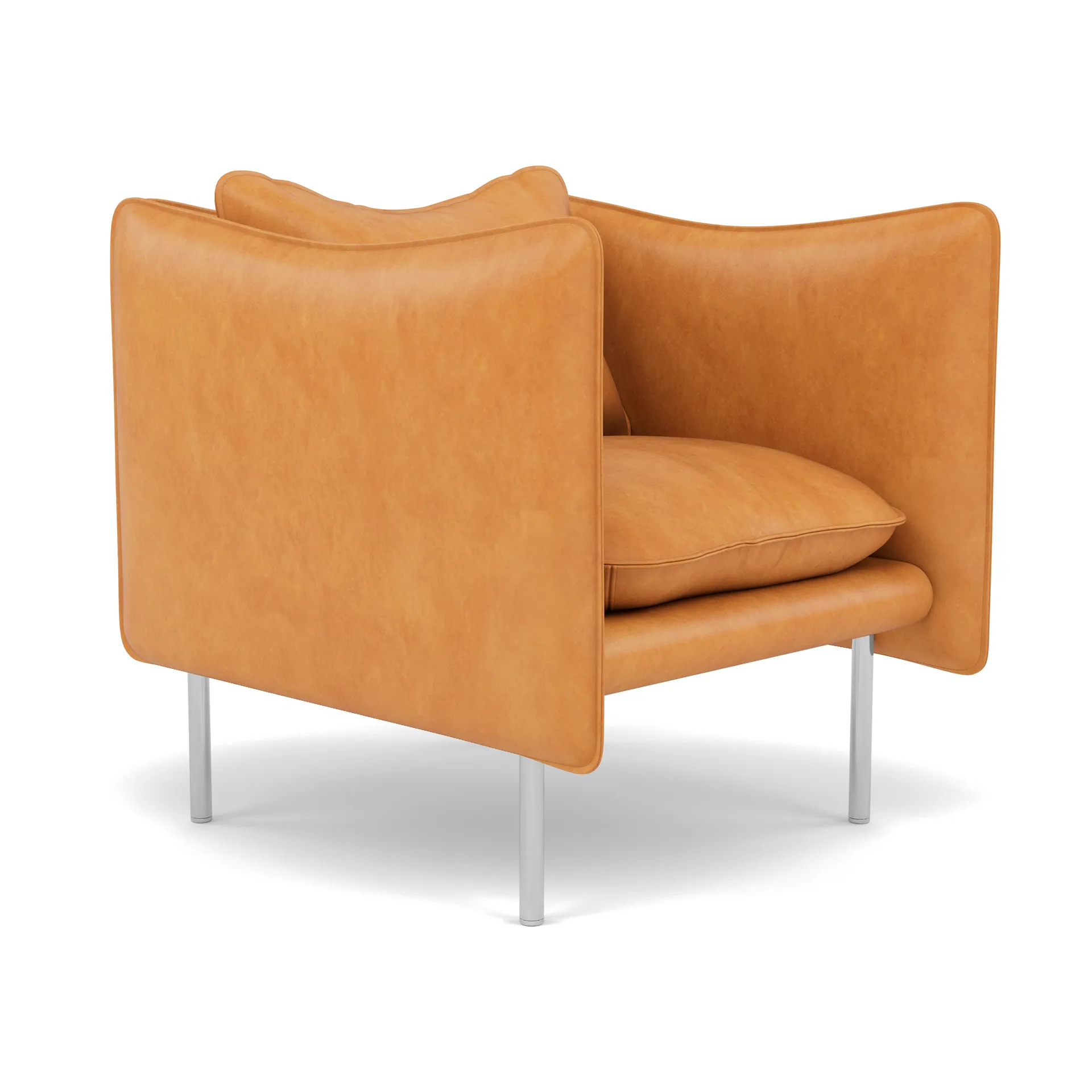 Tiki Sessel Small, Vintage Cognac-polished stainless steel Fogia