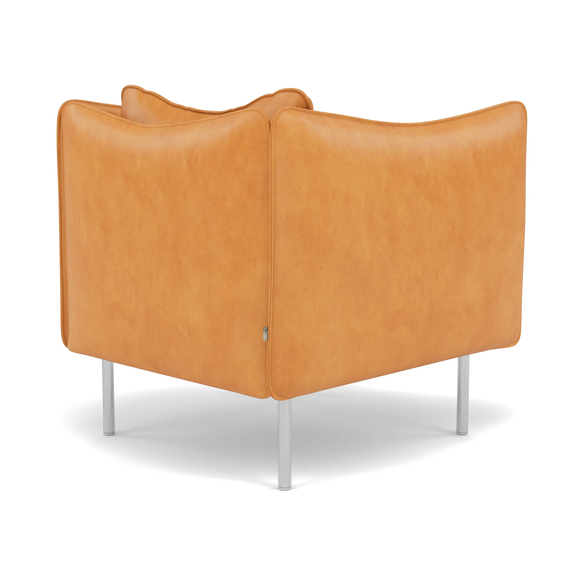 Tiki Sessel Small, Vintage Cognac-polished stainless steel Fogia