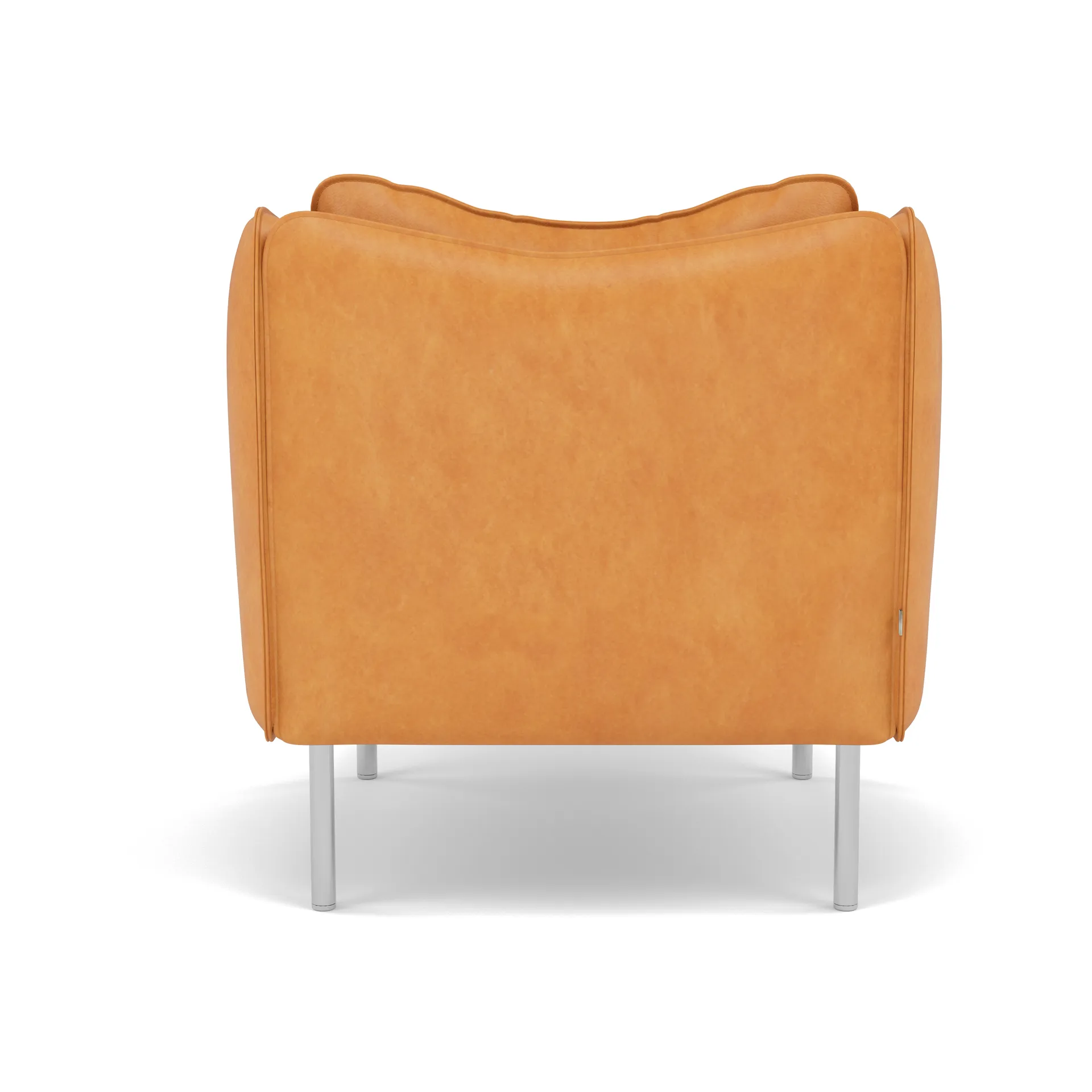 Tiki Sessel Small, Vintage Cognac-polished stainless steel Fogia