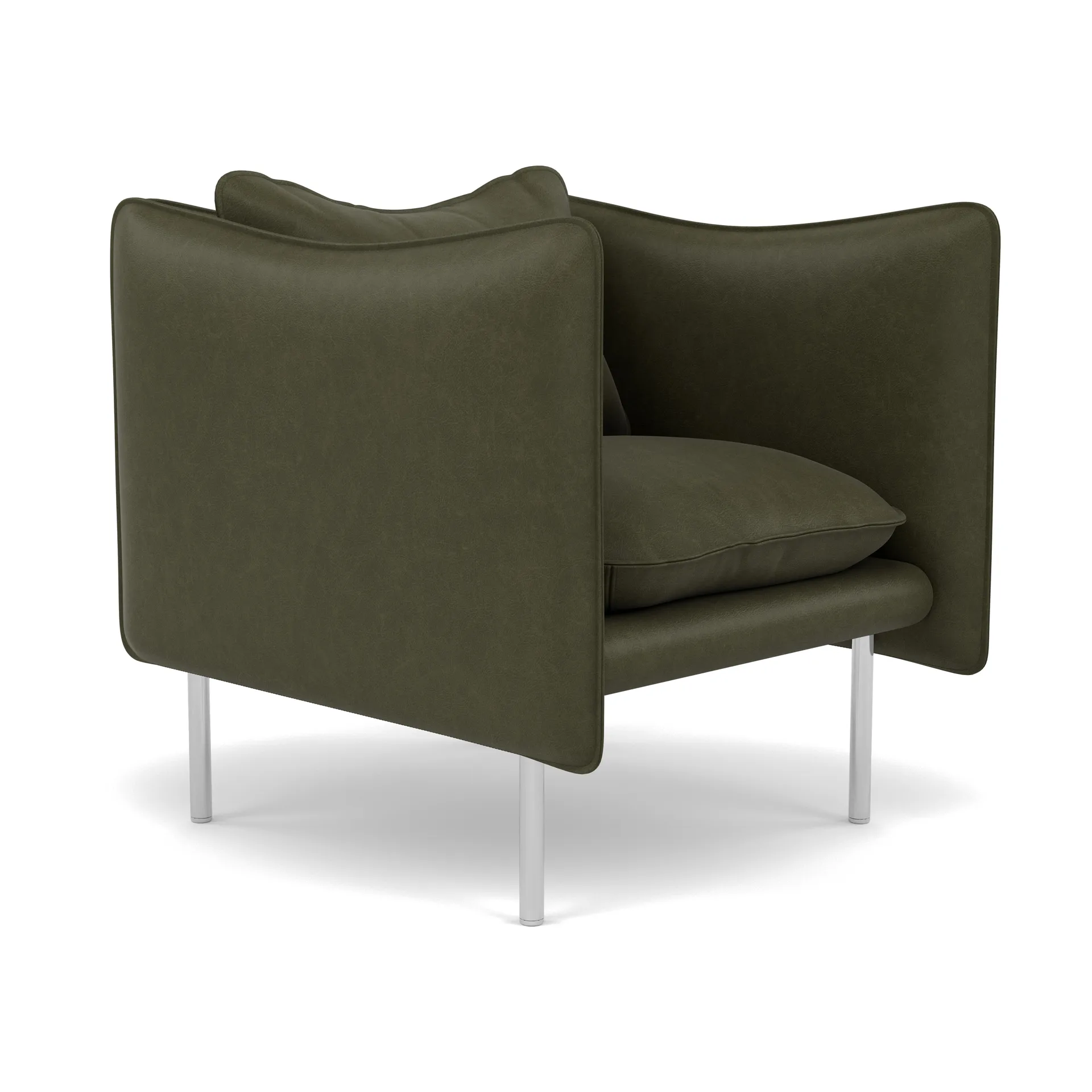 Tiki Sessel Small, Vintage Olive-polished stainless steel Fogia