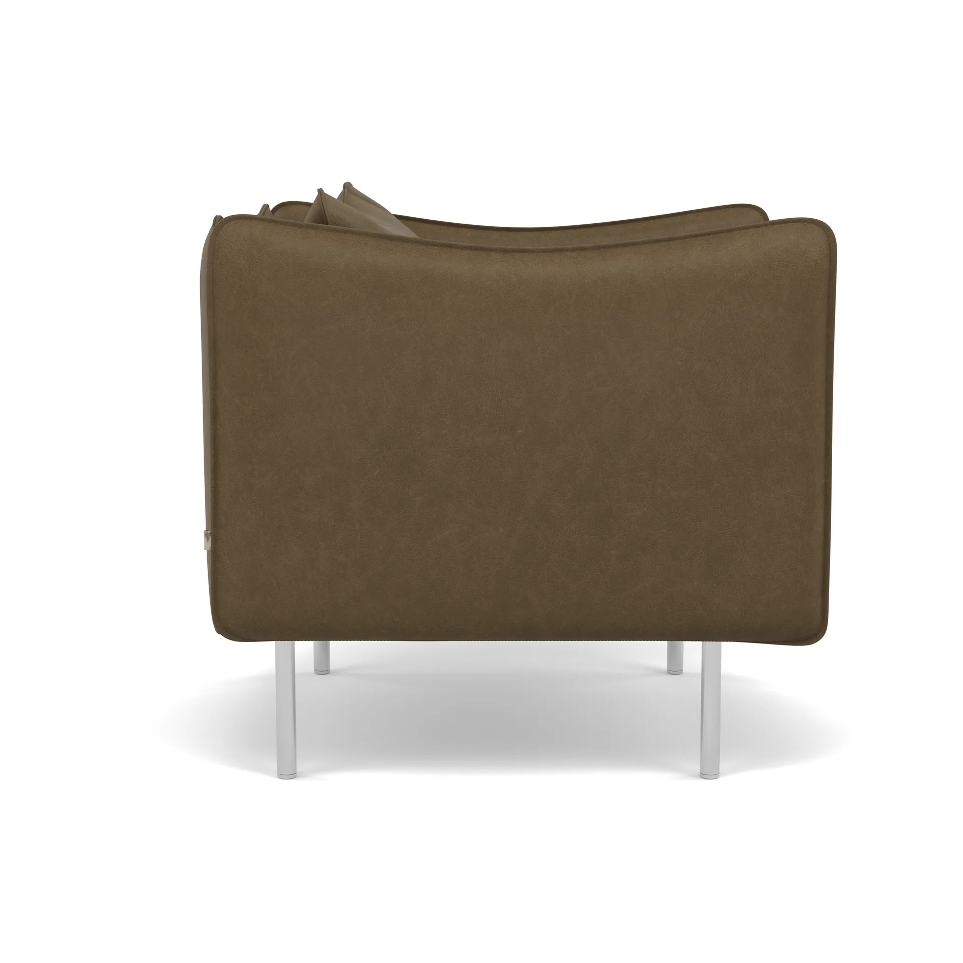 Tiki Sessel Small, Vintage Tabacco-polished stainless steel Fogia