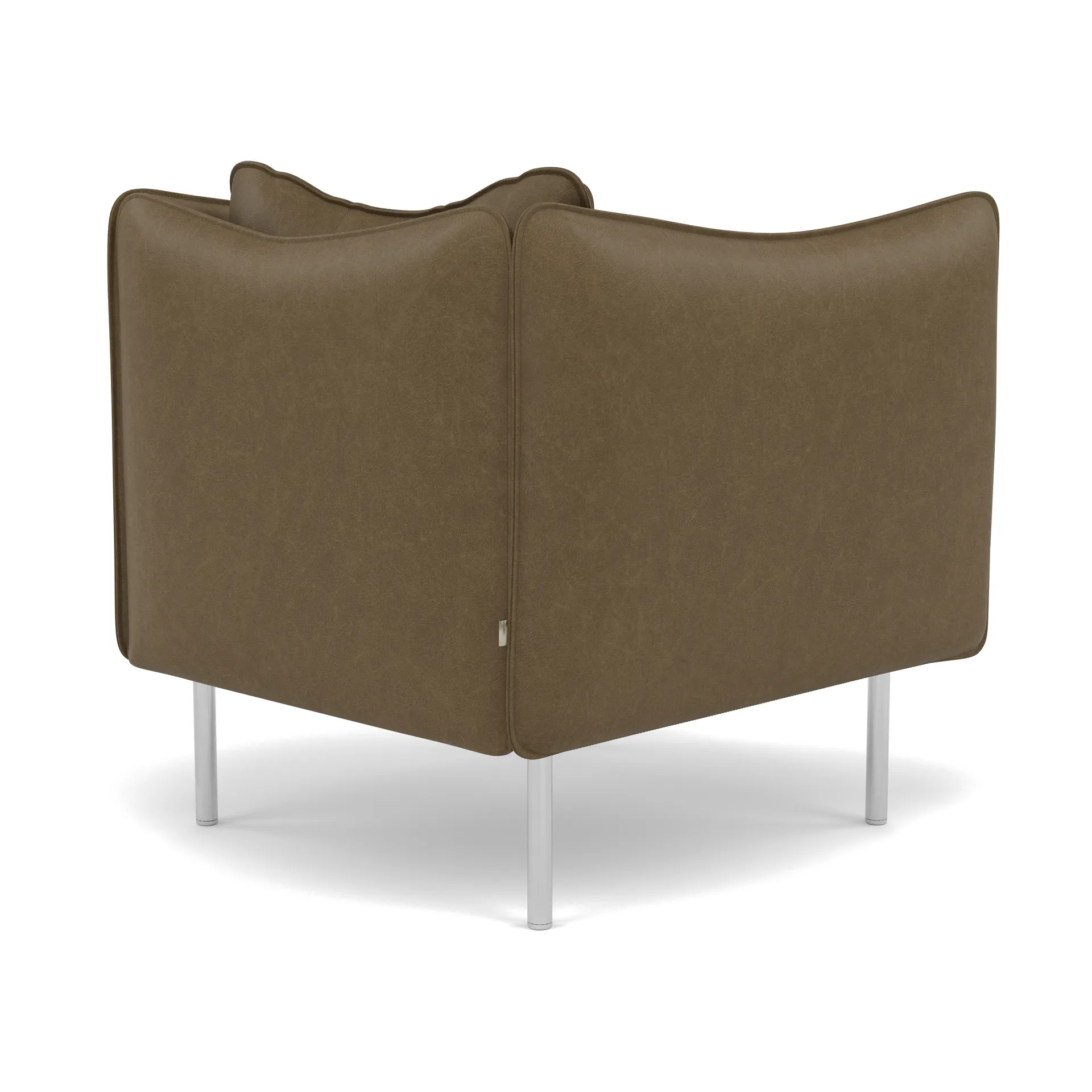 Tiki Sessel Small, Vintage Tabacco-polished stainless steel Fogia