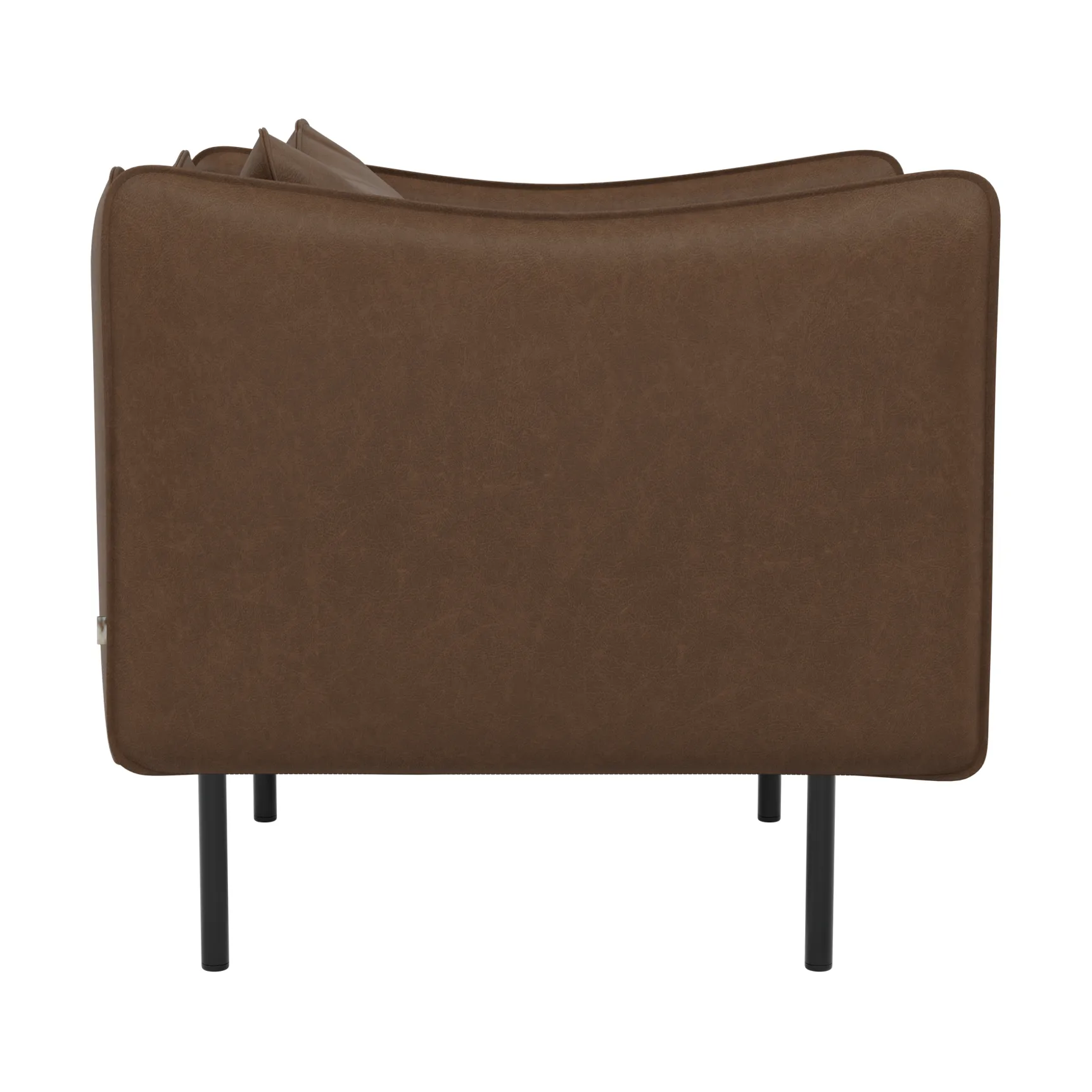 Tiki Sessel Small, Vintage Tabacco-svarta stahlbein Fogia