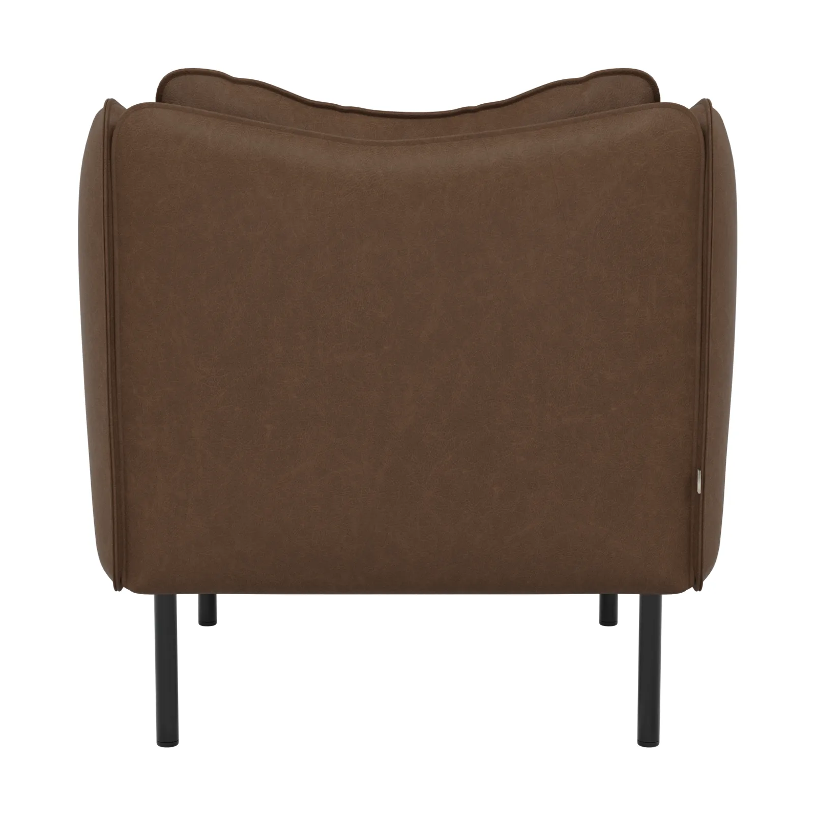 Tiki Sessel Small, Vintage Tabacco-svarta stahlbein Fogia