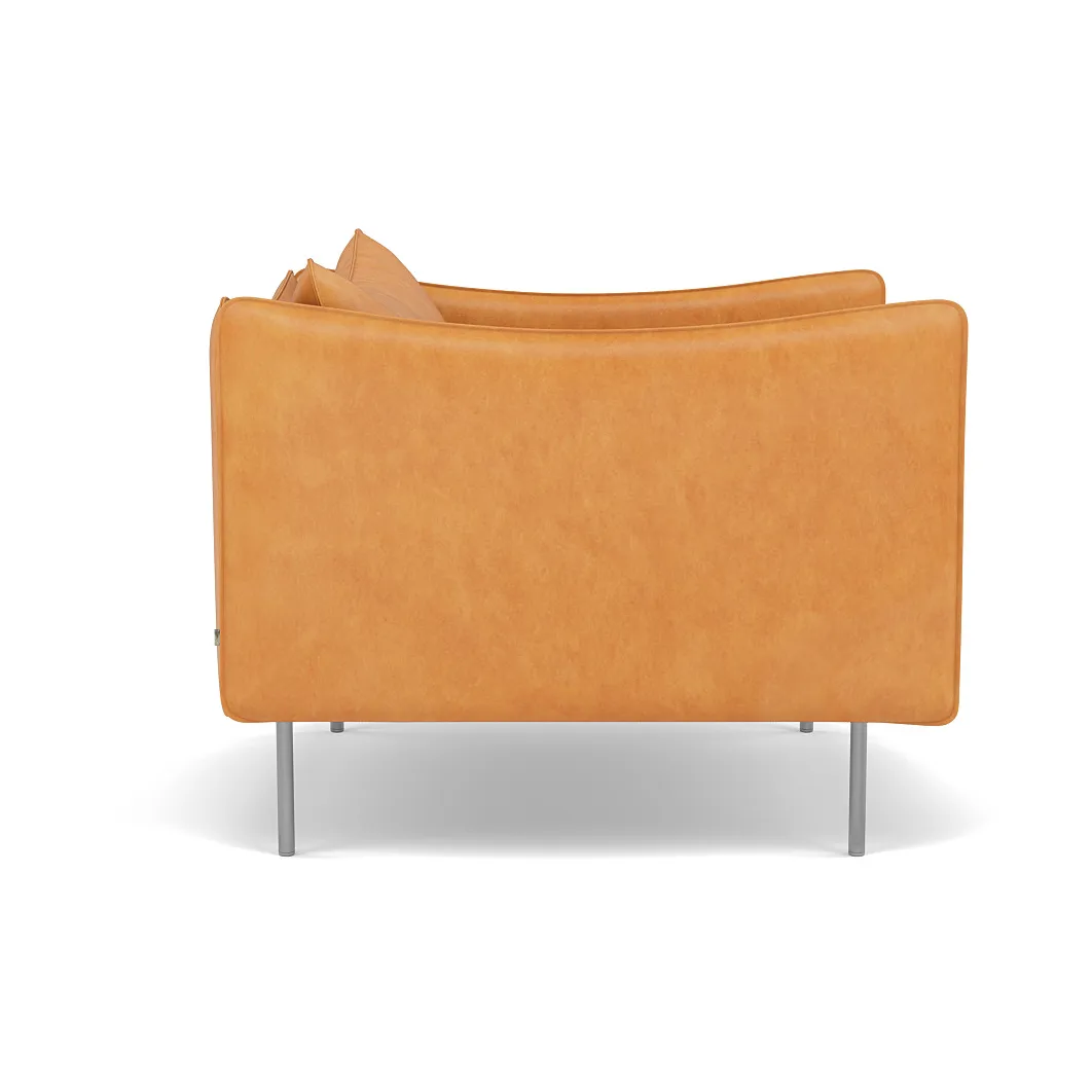 Tiki Sessel, Vintage Cognac-polished stainless steel Fogia