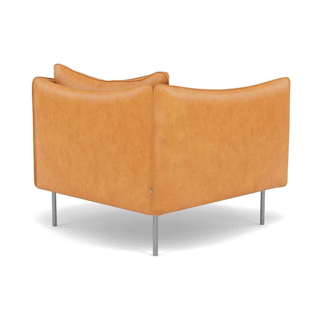 Tiki Sessel, Vintage Cognac-polished stainless steel Fogia