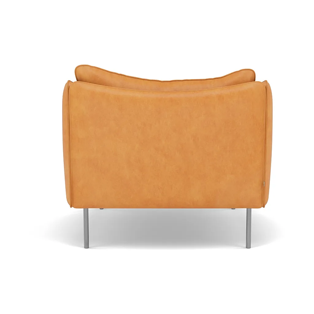 Tiki Sessel, Vintage Cognac-polished stainless steel Fogia