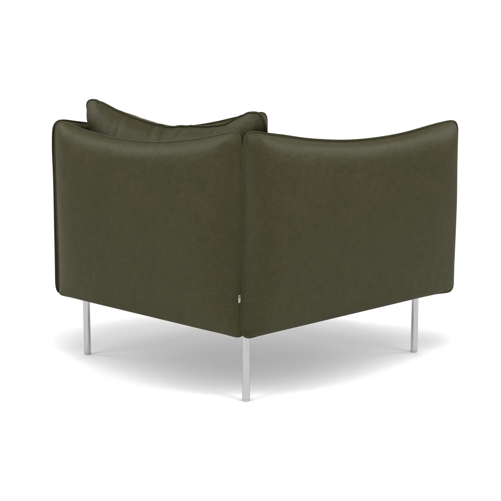 Tiki Sessel, Vintage Olive-polished stainless steel Fogia