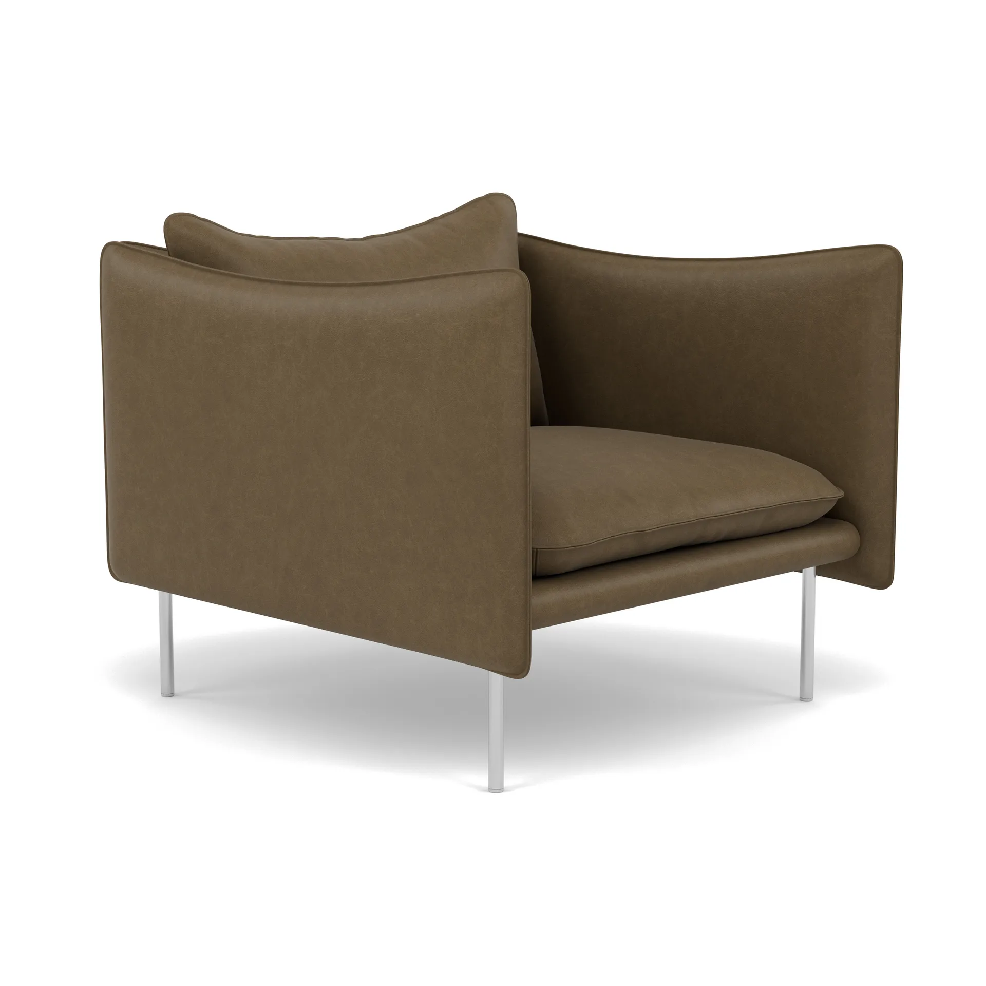 Tiki Sessel, Vintage Tabacco-polished stainless steel Fogia