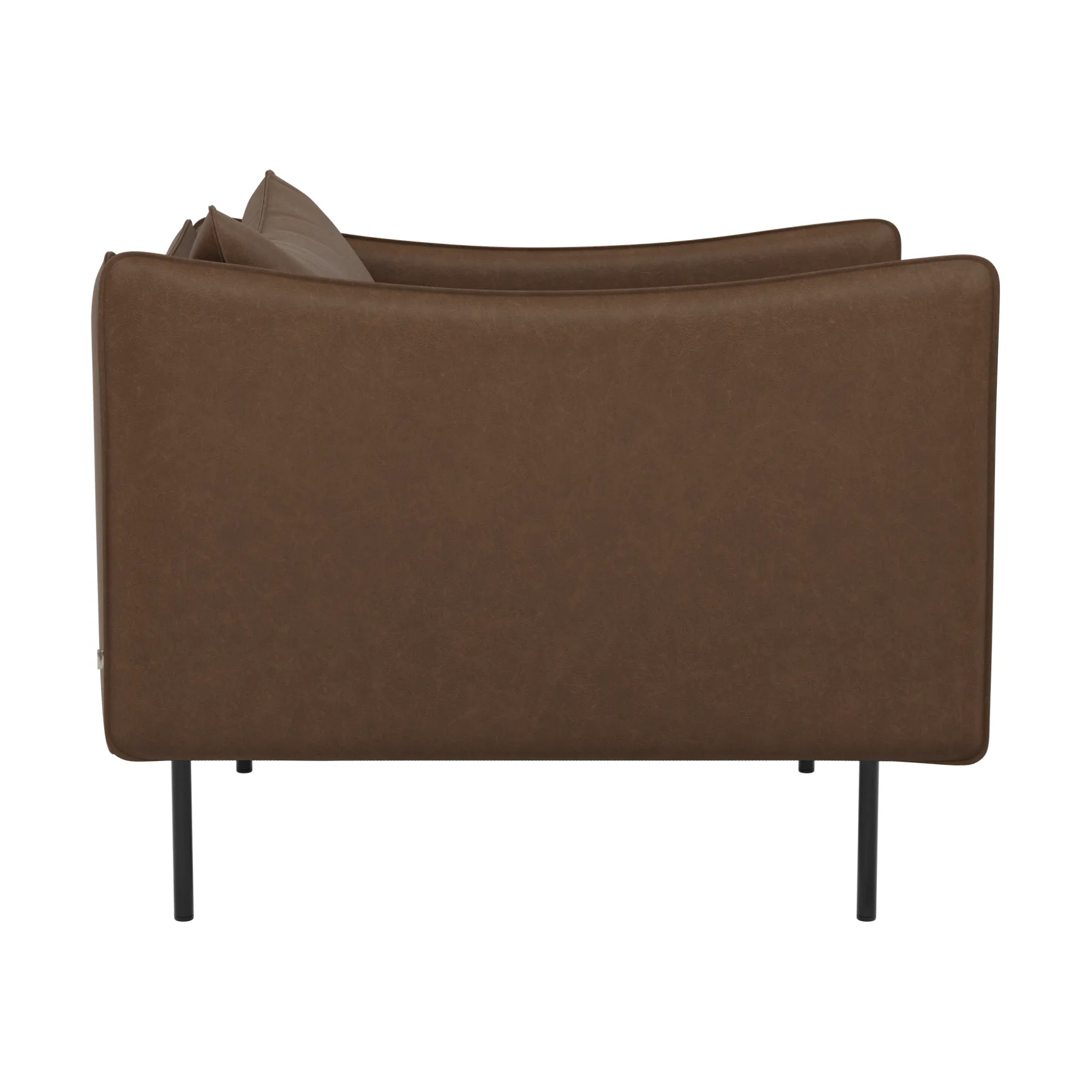 Tiki Sessel, Vintage Tabacco-schwarz Stahlbein Fogia