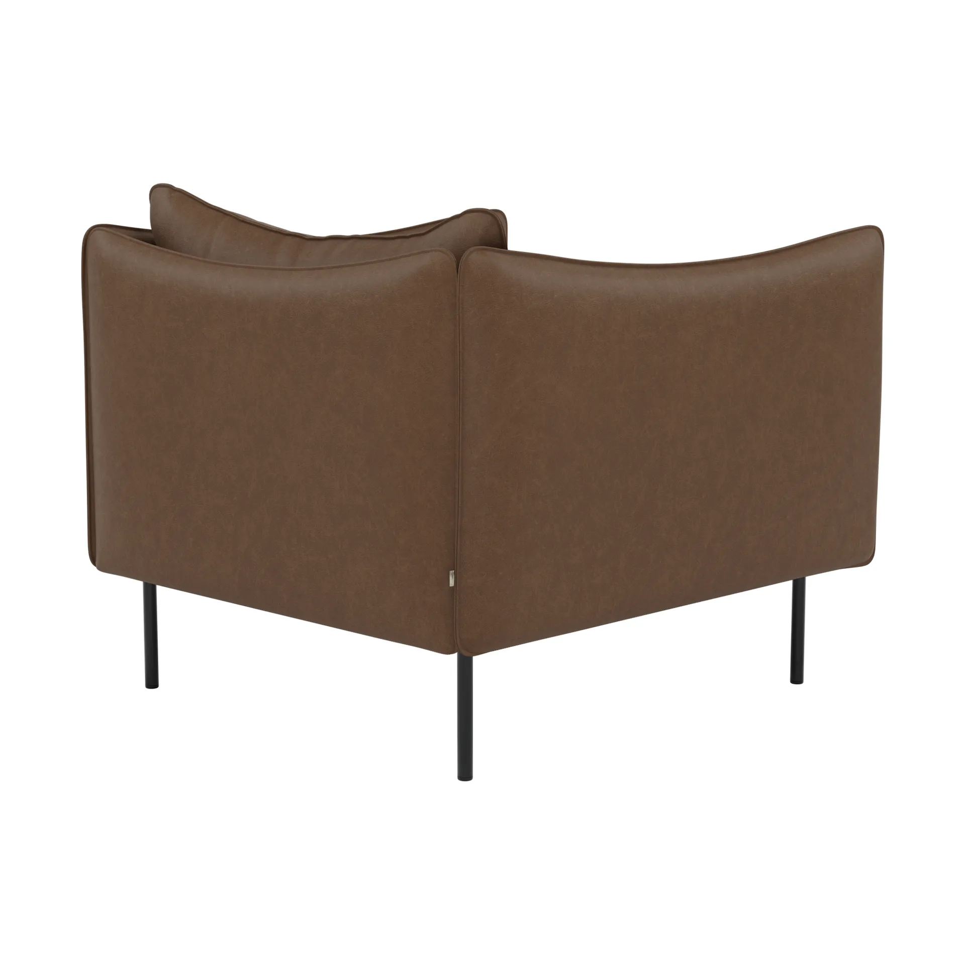 Tiki Sessel, Vintage Tabacco-schwarz Stahlbein Fogia