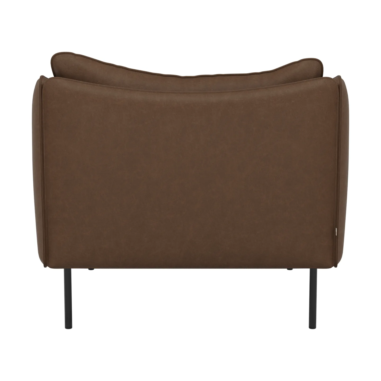 Tiki Sessel, Vintage Tabacco-schwarz Stahlbein Fogia