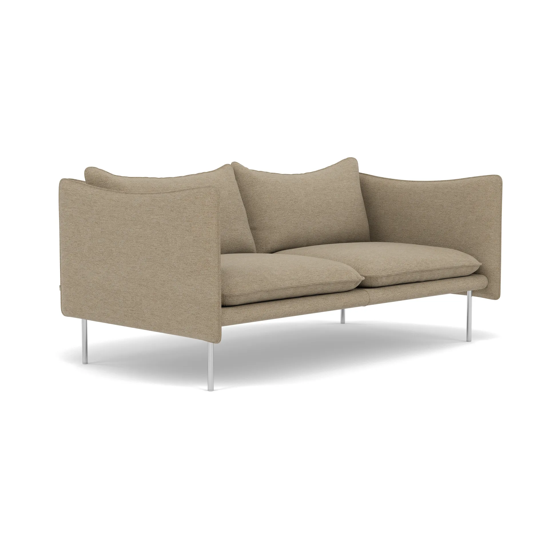 Tiki Sofa 2 Sitz, Ecriture 0240-polished stainless steel Fogia