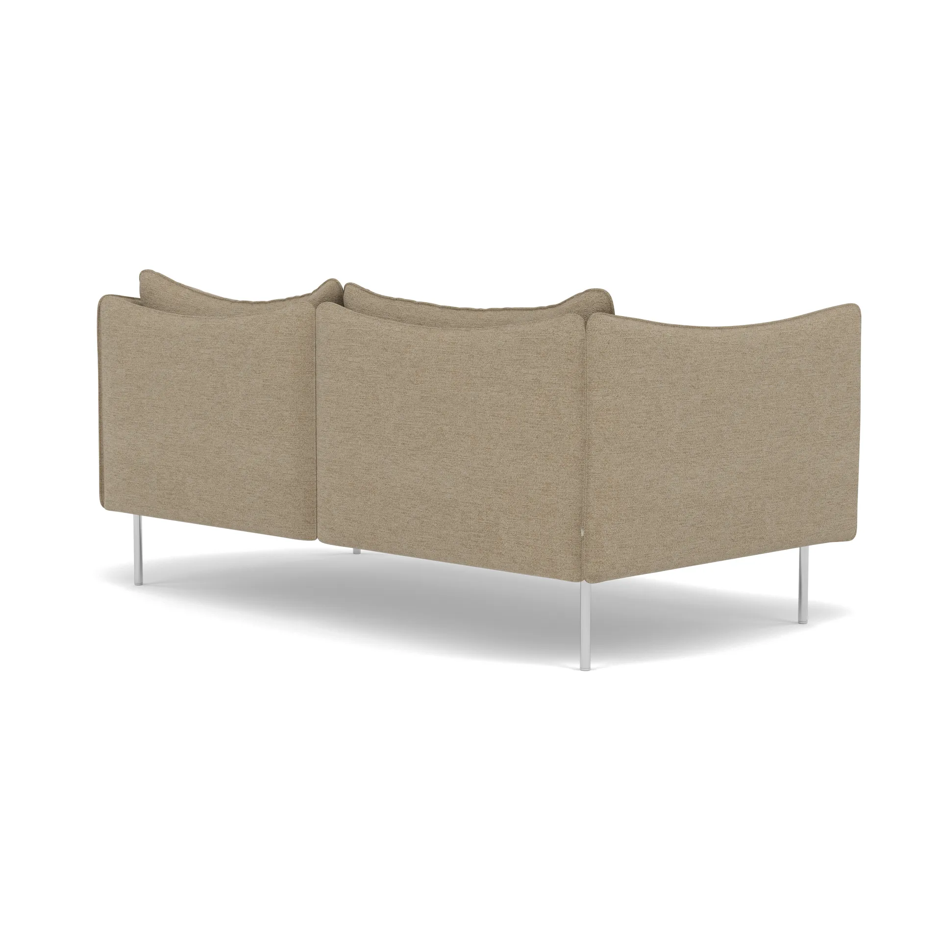 Tiki Sofa 2 Sitz, Ecriture 0240-polished stainless steel Fogia